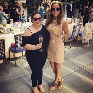 Pale pink lace dress